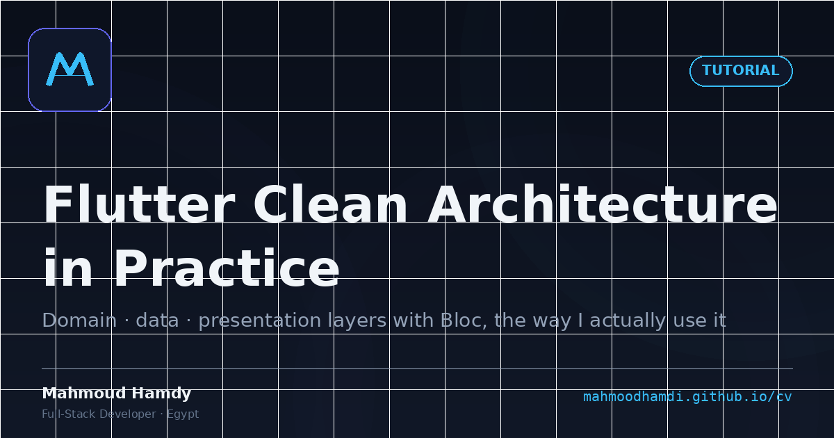 Flutter Clean Architecture: A Practical Guide — Mahmoud Hamdy